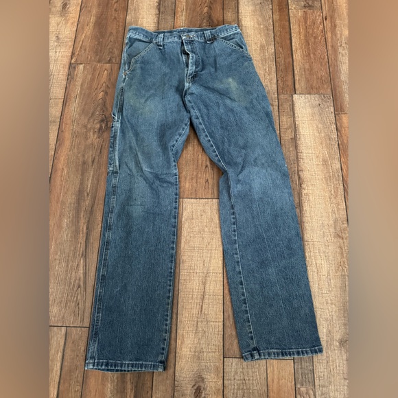 Mens Wrangler Denim Cargo Jeans 32x34 - Picture 2 of 3